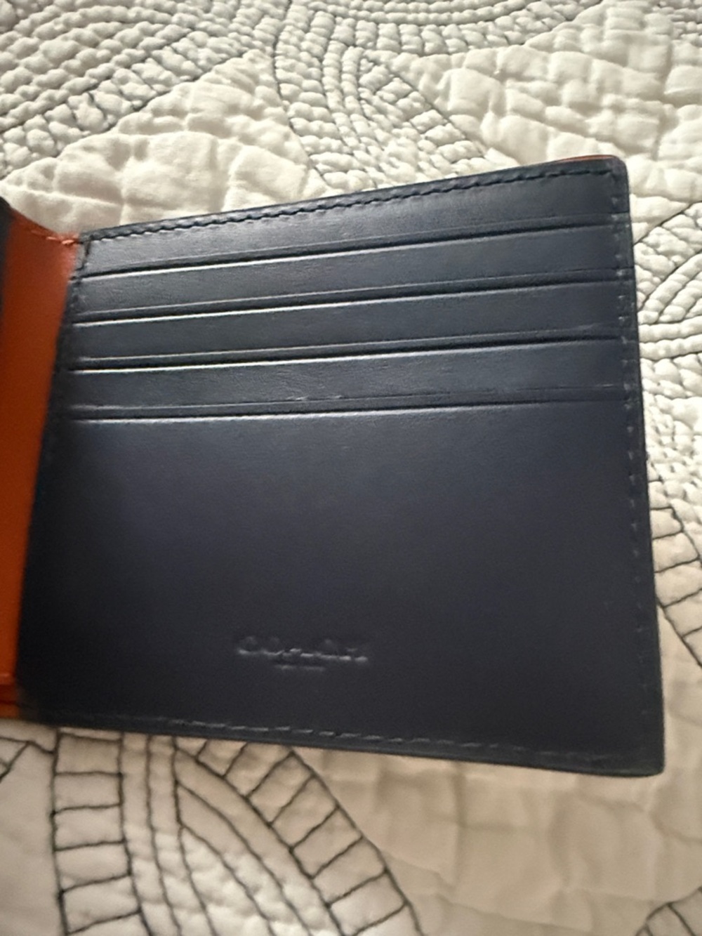 Coach Men's Black Signature Canvas Bi-Fold Wallet - Picture 4 of 6